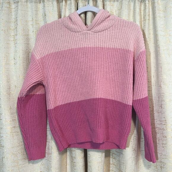 NWT Love Ellie Girl's Size 12 Pink Color Block Hoodie Soft Winter Fall Casual :) - Picture 1 of 5